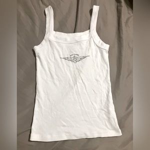 White pacsun tank top, size small, never worn, bought a year ago